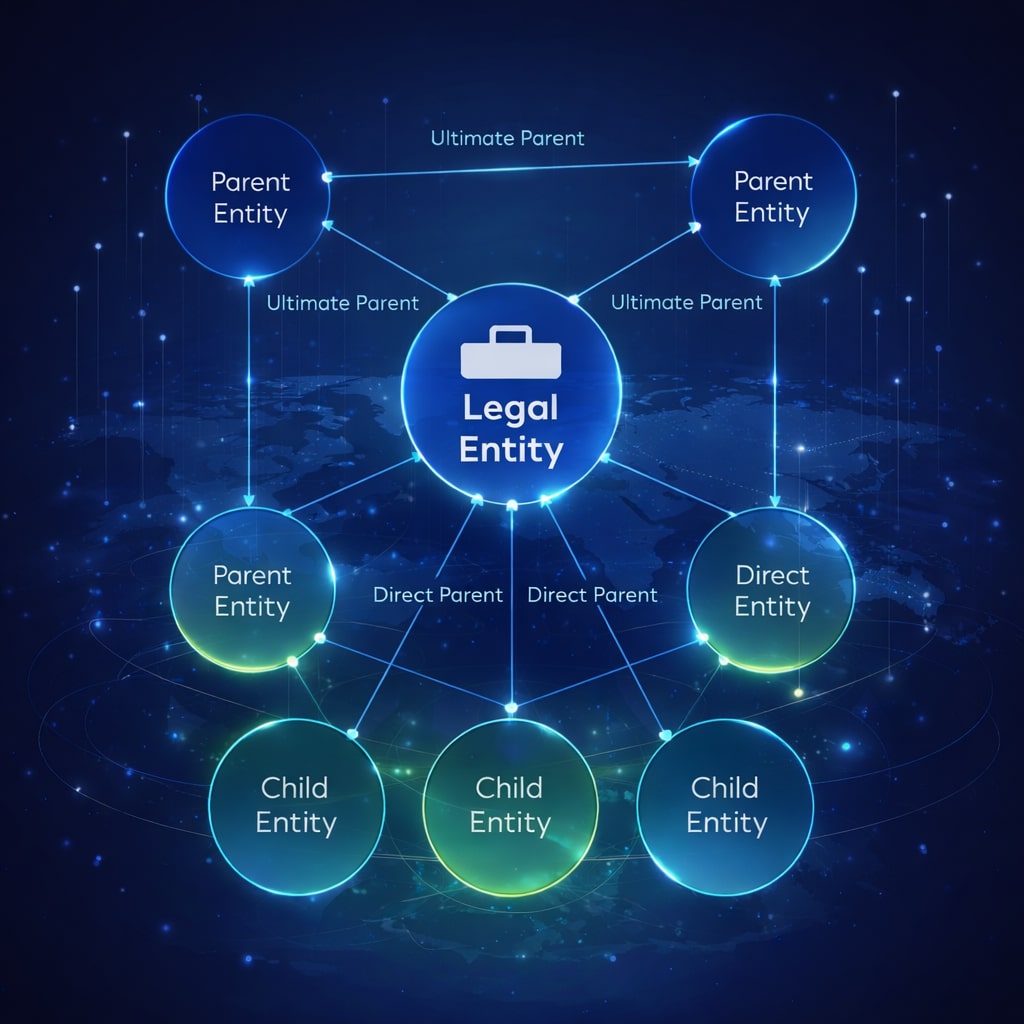 LEI 2. szintű adatok, amelyek a vállalat tulajdonosi és irányítási kapcsolatait mutatják