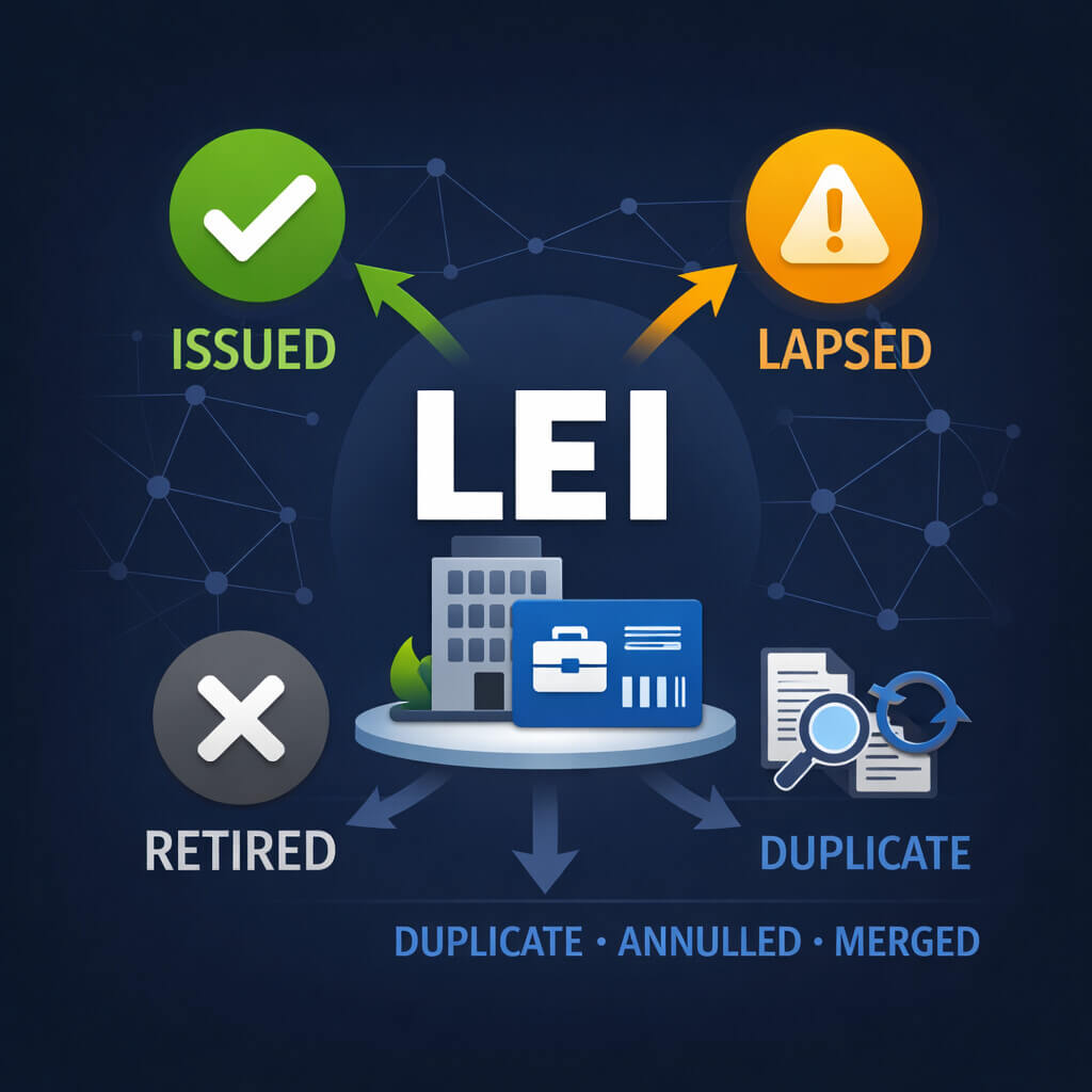 Cikk arról, hogy miért fontos az LEI státusz, beleértve a kiadott, lejárt, visszavont és kivételes státuszokat az LEI rendszerben.